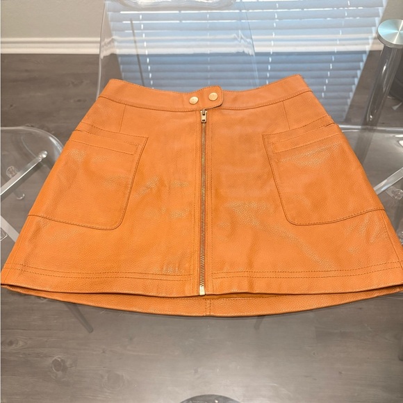 Free People Dresses & Skirts - Free People brown Mini Skirt with Zipper